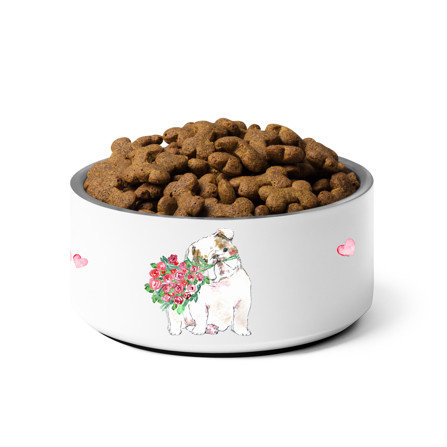 Bulldog Food Bowl - "My Heart"