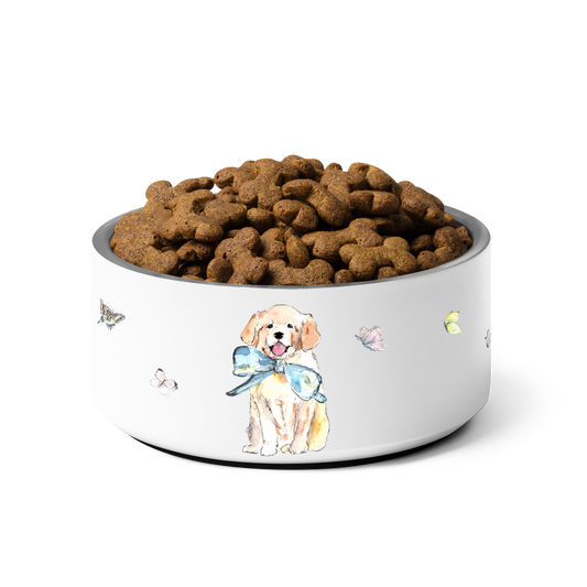 Golden Retriever Food Bowl - "The Chase"