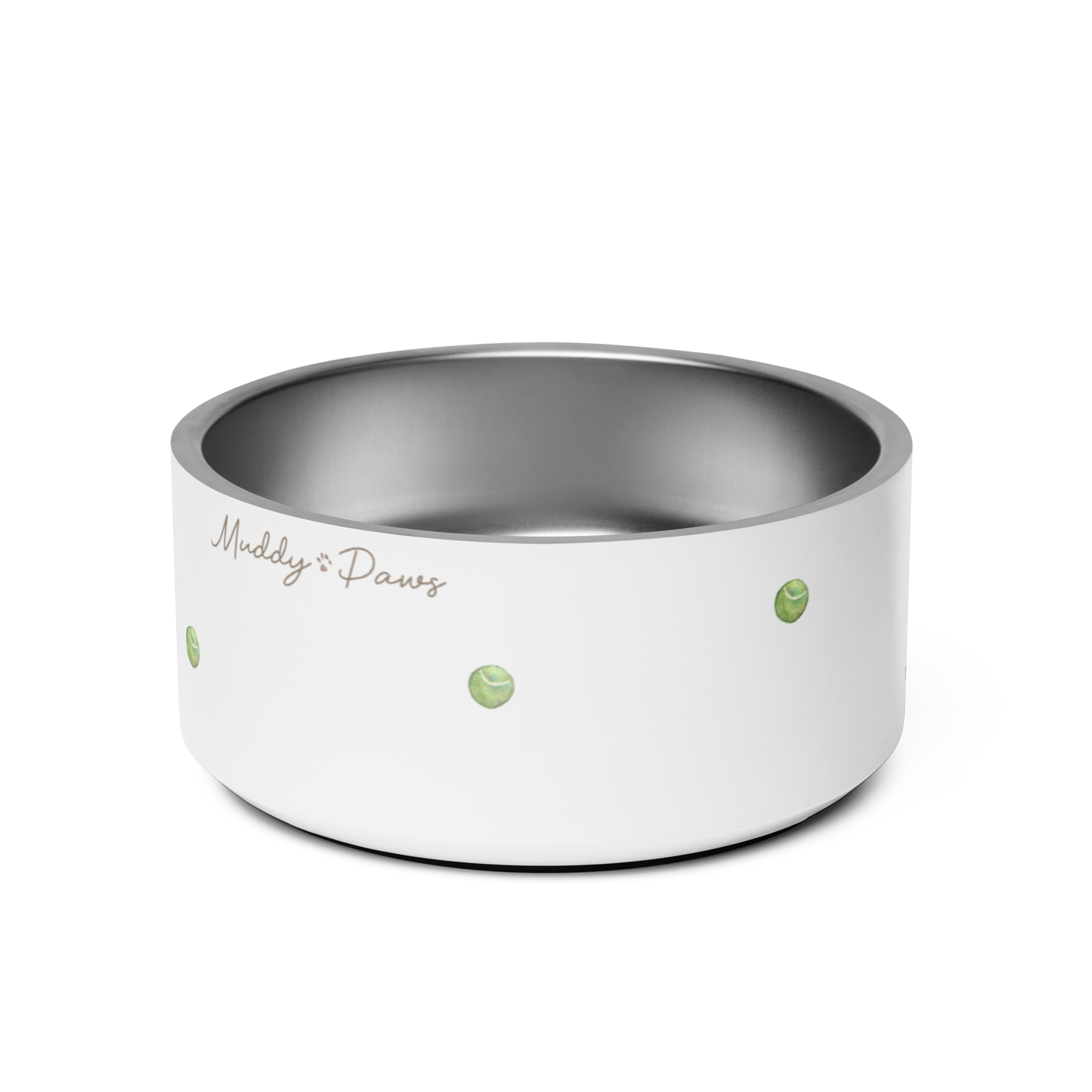 English Springer Spaniel (Black/White) Food Bowl - Tennis Balls