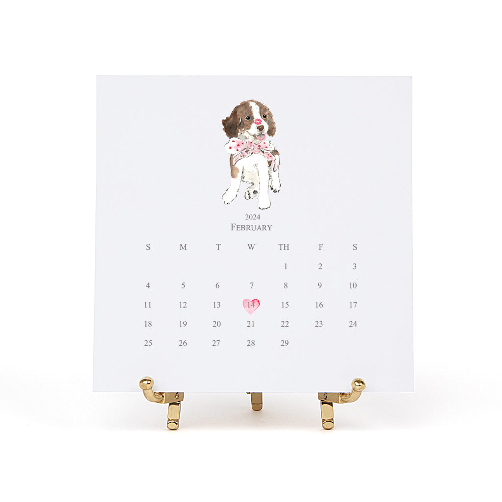 English Springer Spaniel 2025 Desk Calendar